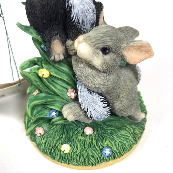 Charming Tails Mouse Hang On 98/600 Skunk/Rabbit Special Ed Fitz & Floyd W/ Box - Picture 6 of 12